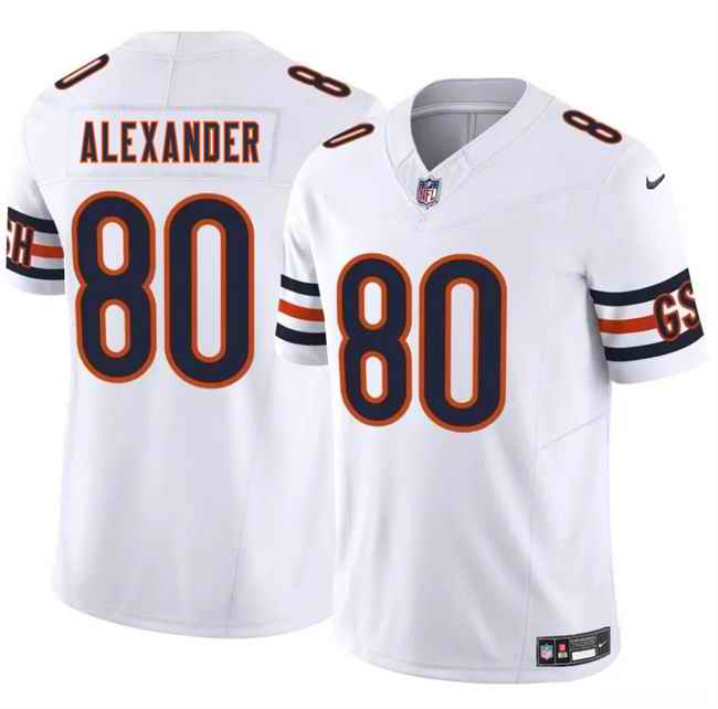 Men's Chicago Bears #80 Maurice Alexander White 2025 F.U.S.E. Vapor Stitched Football Jersey